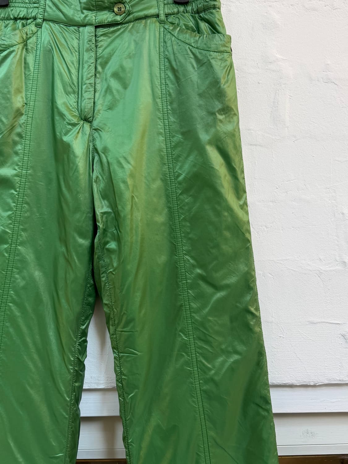 Chervo 쉐르보 나일론 패딩 팬츠 그린 IT44 상품이미지3