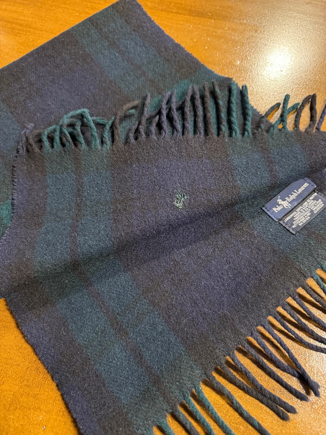 폴로 랄프로렌 1990년대 블랙워치 울 머플러 상품이미지3