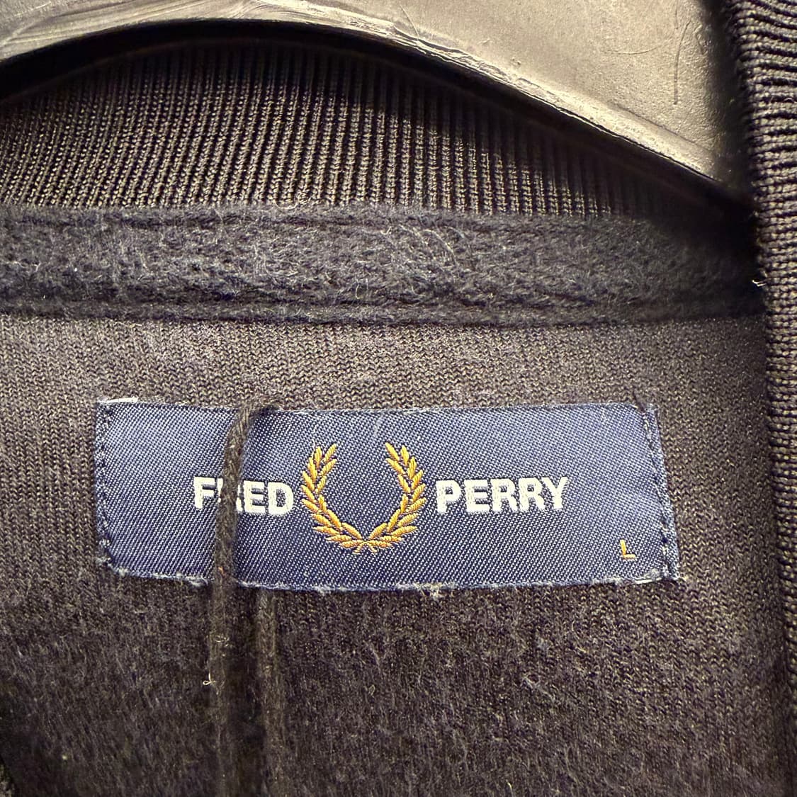 프레드페리 블랙 벨루어 봄버 자켓 L 상품이미지7