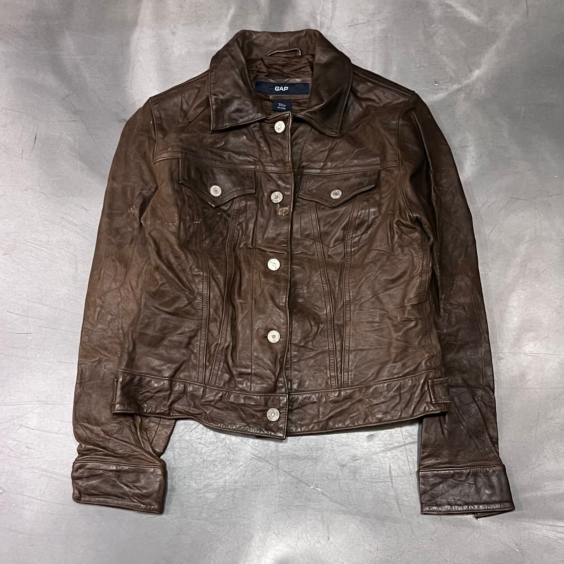  올드 갭 리얼레더 트러커 자켓 y14983 상품이미지1