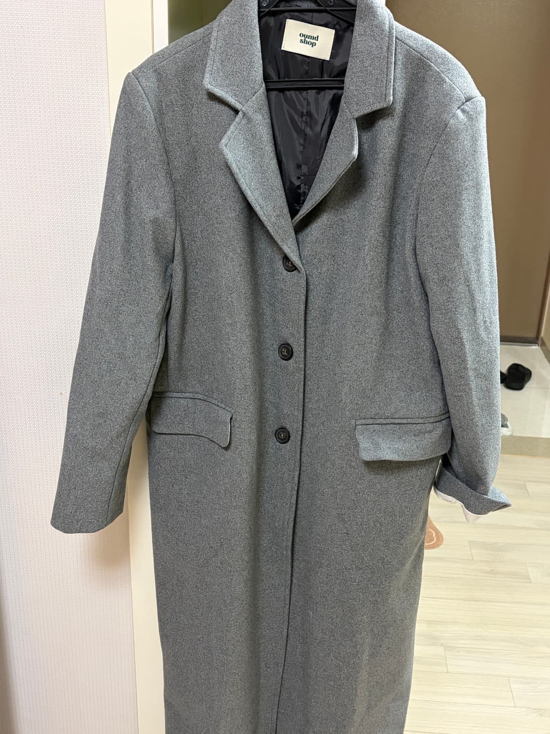 Oumd 회색 롱 코트 상품이미지2