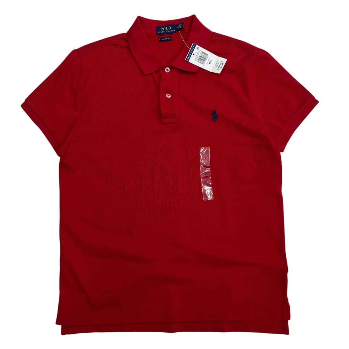 폴로 랄프로렌 네이비포니 레드 카라 티 M 상품이미지2