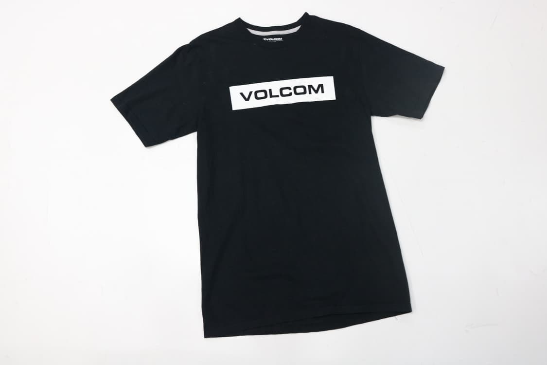 Volcom 볼컴 빈티지 화이트 박스 로고 블랙 티셔츠 (S) 상품이미지2