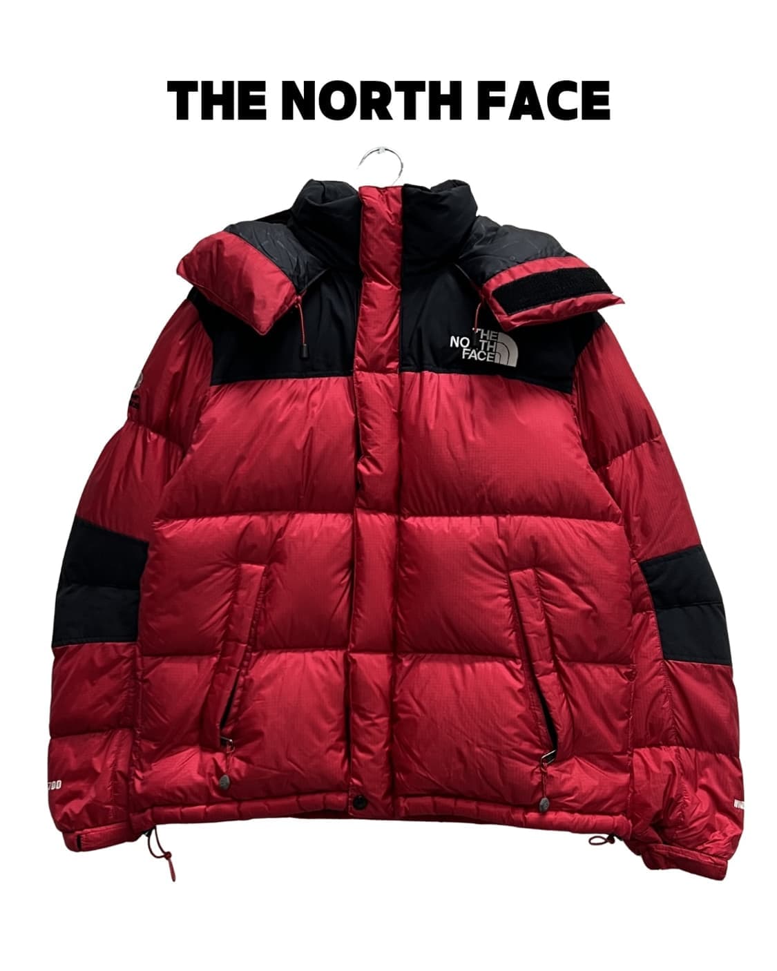 (M) 노스페이스 윈드스토퍼 드롭 700필 구스다운 패딩 자켓 레드 상품이미지1