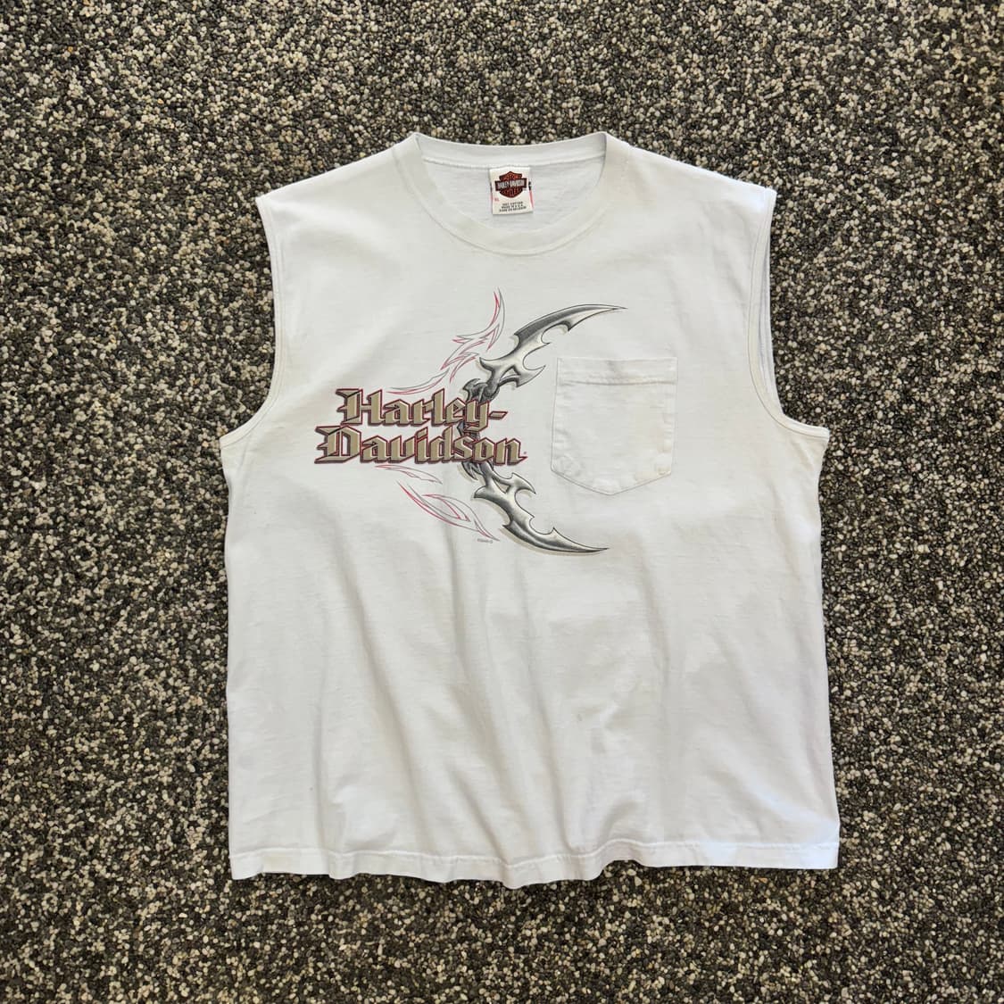 00s 할리데이비슨 슬리브리스 민소매 made in USA (XL)  상품이미지1