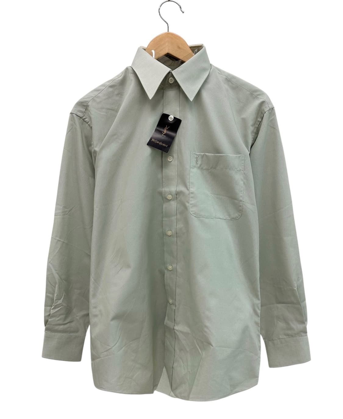00년대 YSL 생로랑 레이온 셔츠 라이트그린 새상품 (L) 상품이미지1