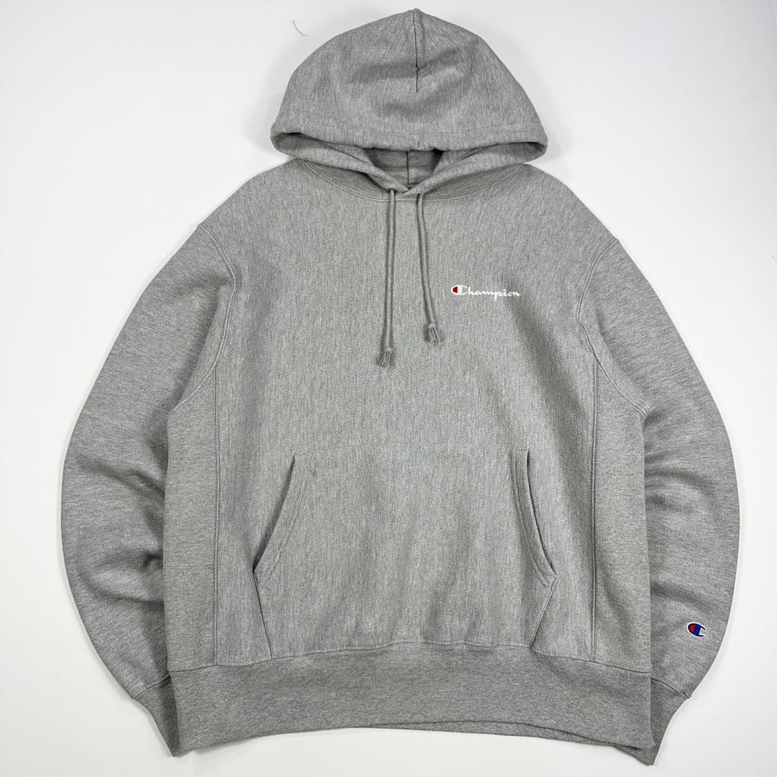 챔피온 리버스위브 그레이 헤비 코튼 후드티 (실측 XL) 상품이미지2