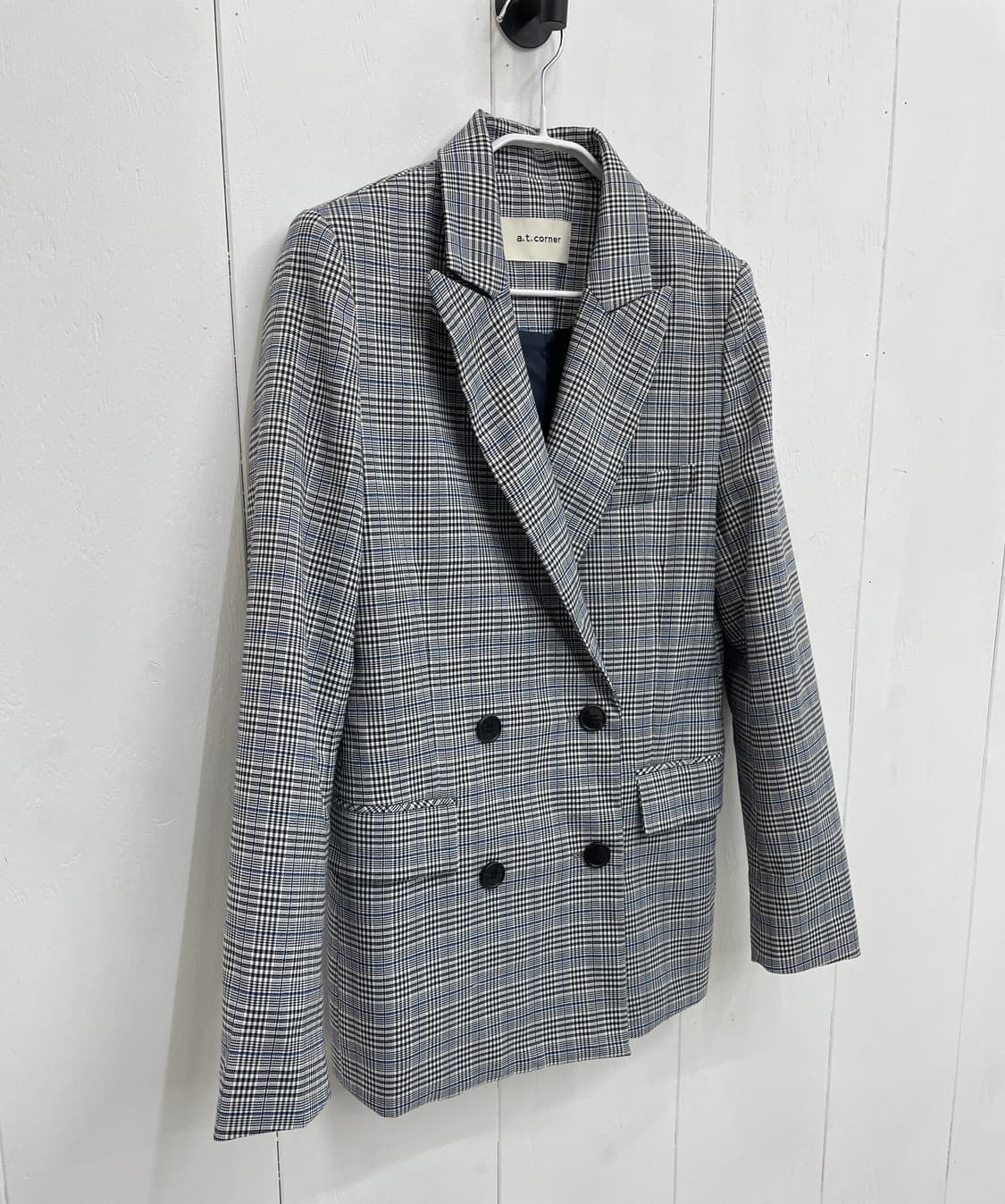 앳코너(a.t. corner) 체크 더블 브레스티드 자켓 상품이미지7