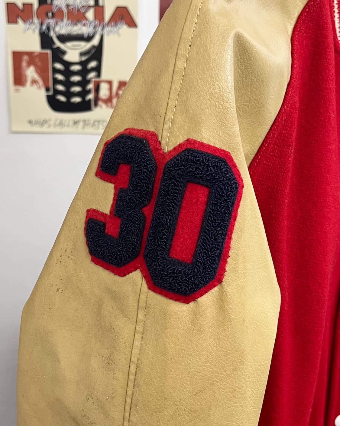 USA 올드 빈티지 레더 바시티 자켓 상품이미지8