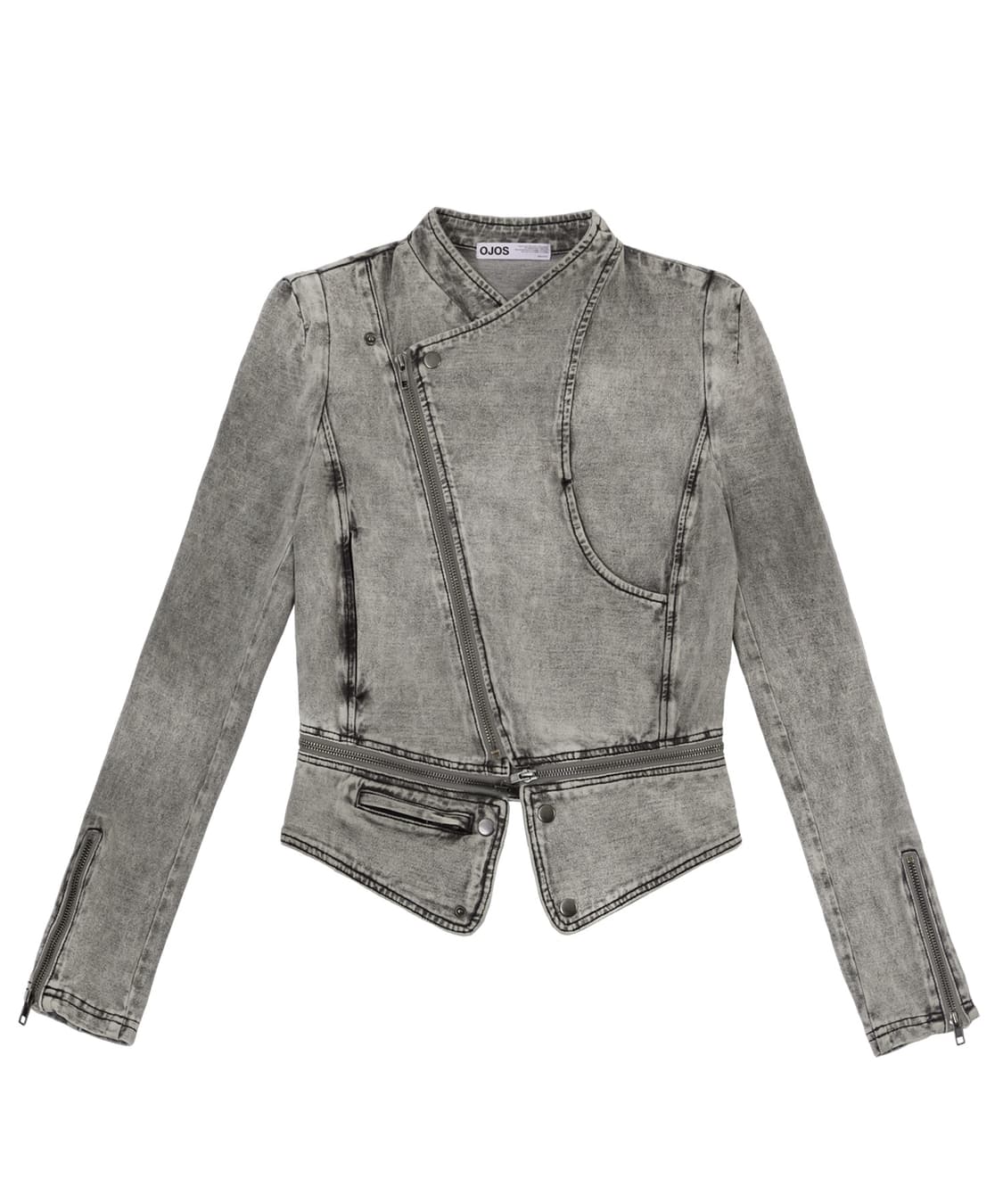 오호스 스판 데님 라이더 자켓 상품이미지1