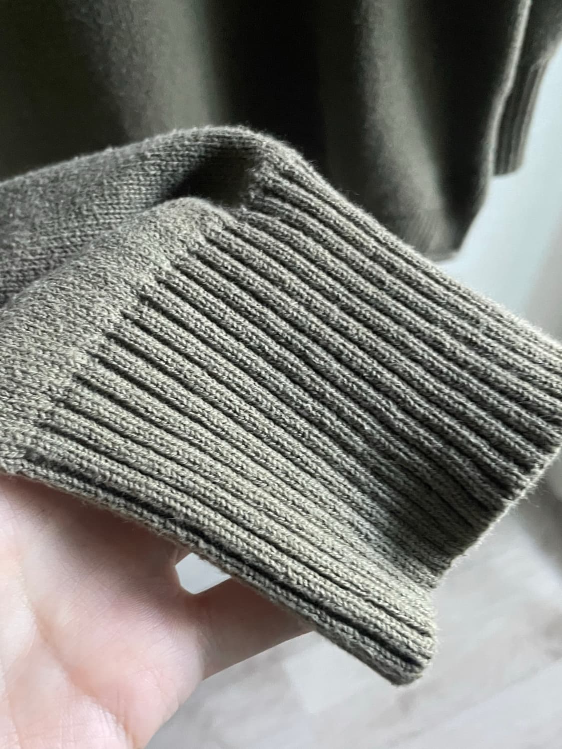 MHL 마가렛호웰 롤넥 코튼 니트 L (Olive) 상품이미지4