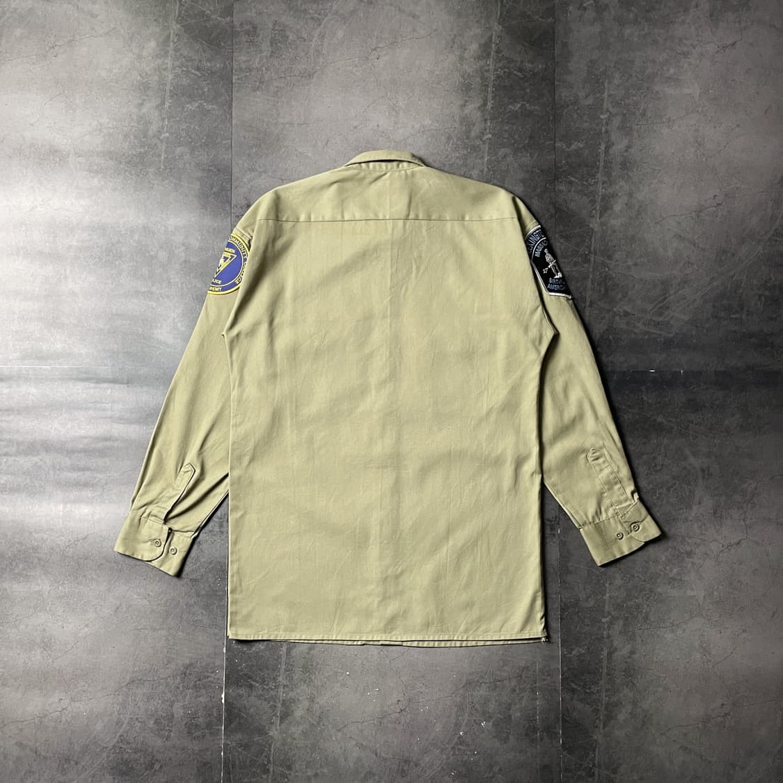 DICKIES 디키즈 빈티지 베이지 코튼 패치 워크 셔츠 A00808 상품이미지9