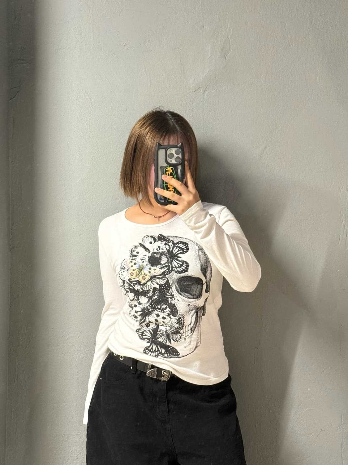 Xfrm skull & butterfly long sleeve 상품이미지1