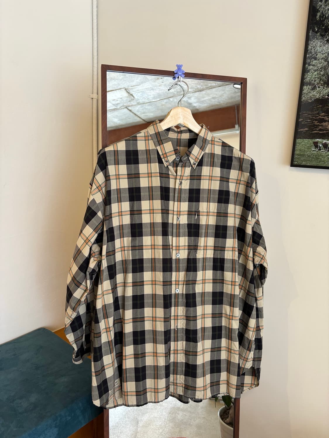 프레쉬서비스 유틸리티마드라스 셔츠 상품이미지1