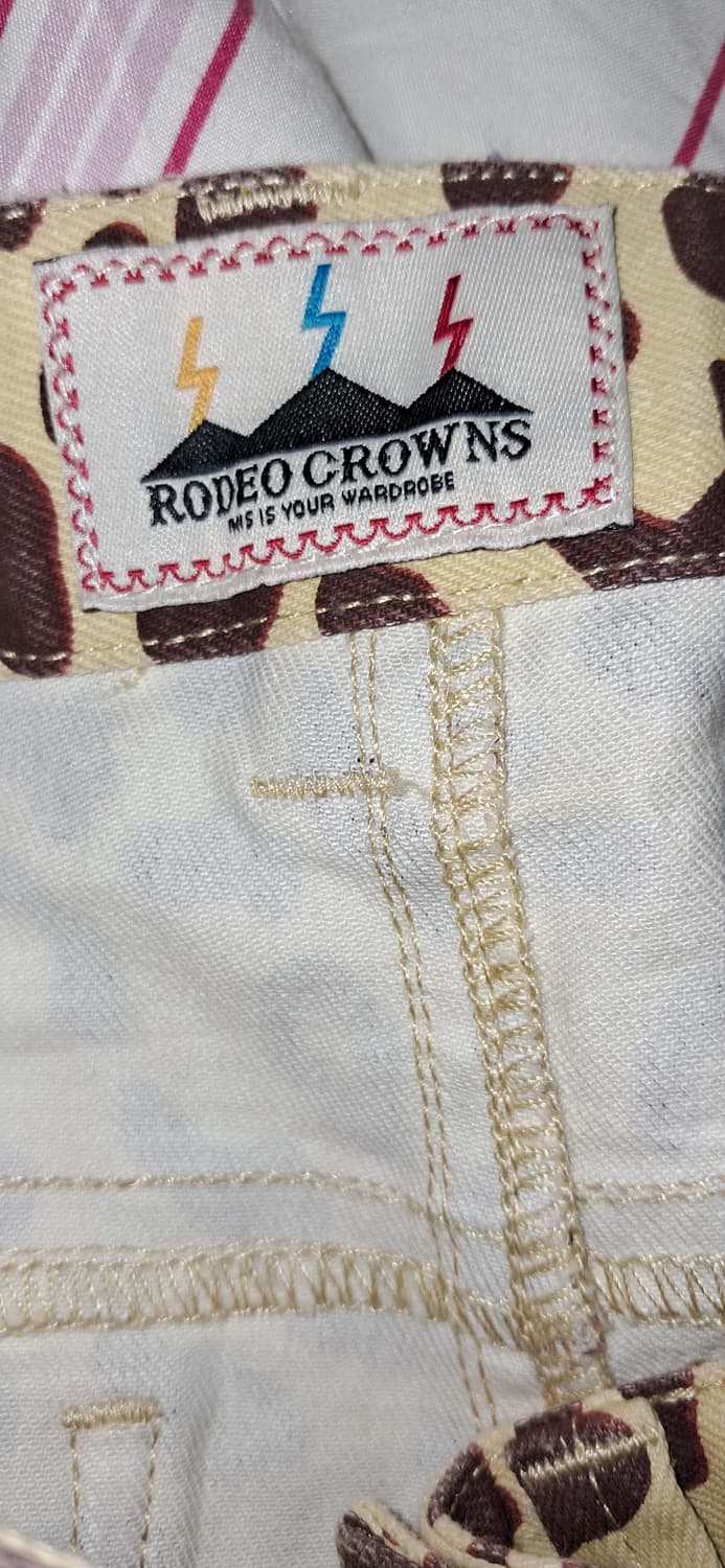 Rodeo crowns 하트 단추 레오파드 반바지 상품이미지3