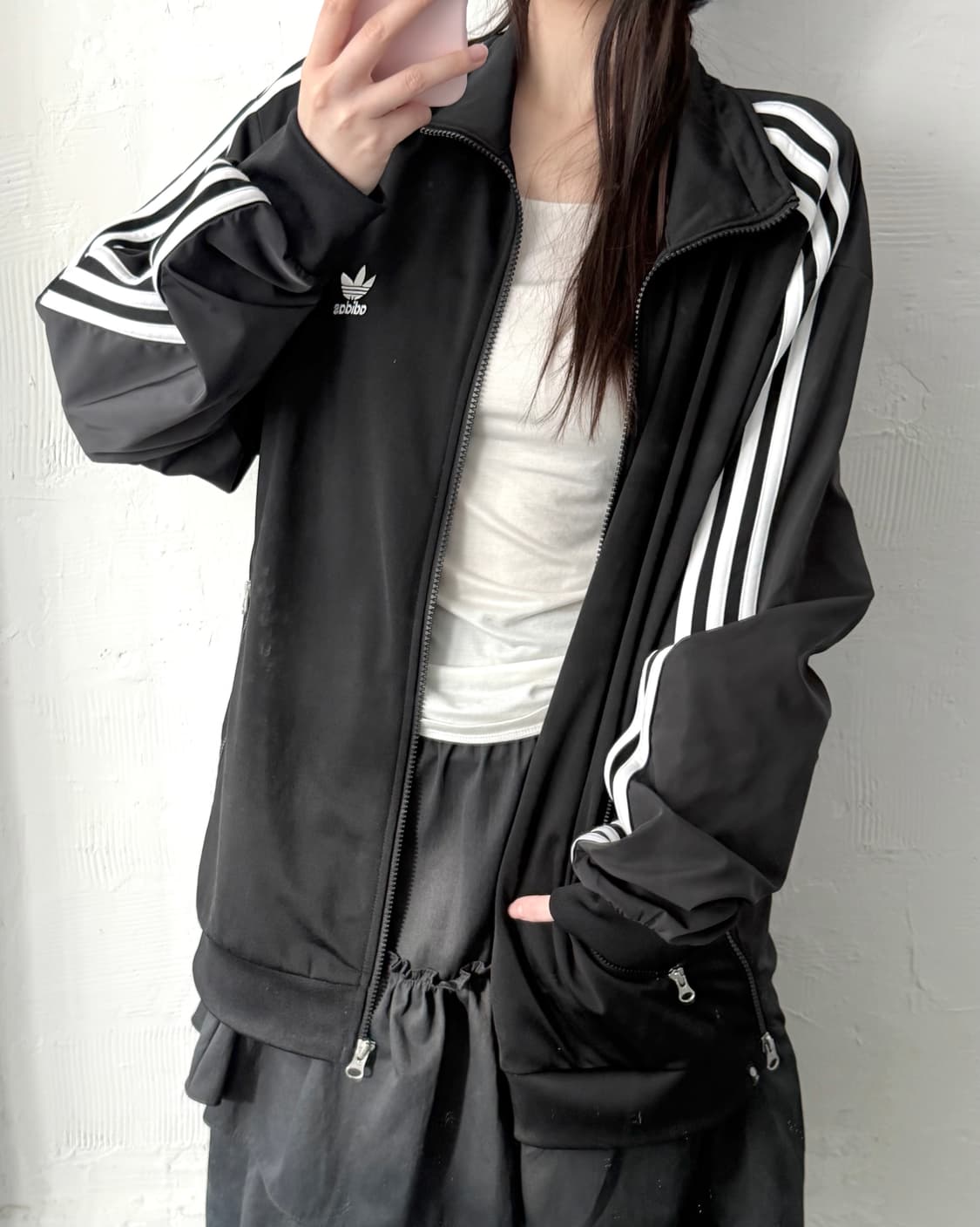 Adidas 아디다스 신형 블랙 사이드지퍼 스토퍼 바람막이 자켓 상품이미지2