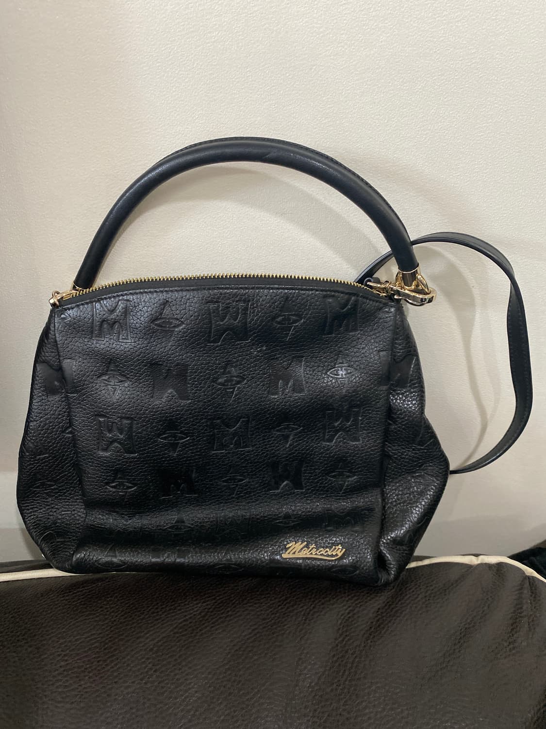 메트로시티 블랙 패턴 가방 고 상품이미지2