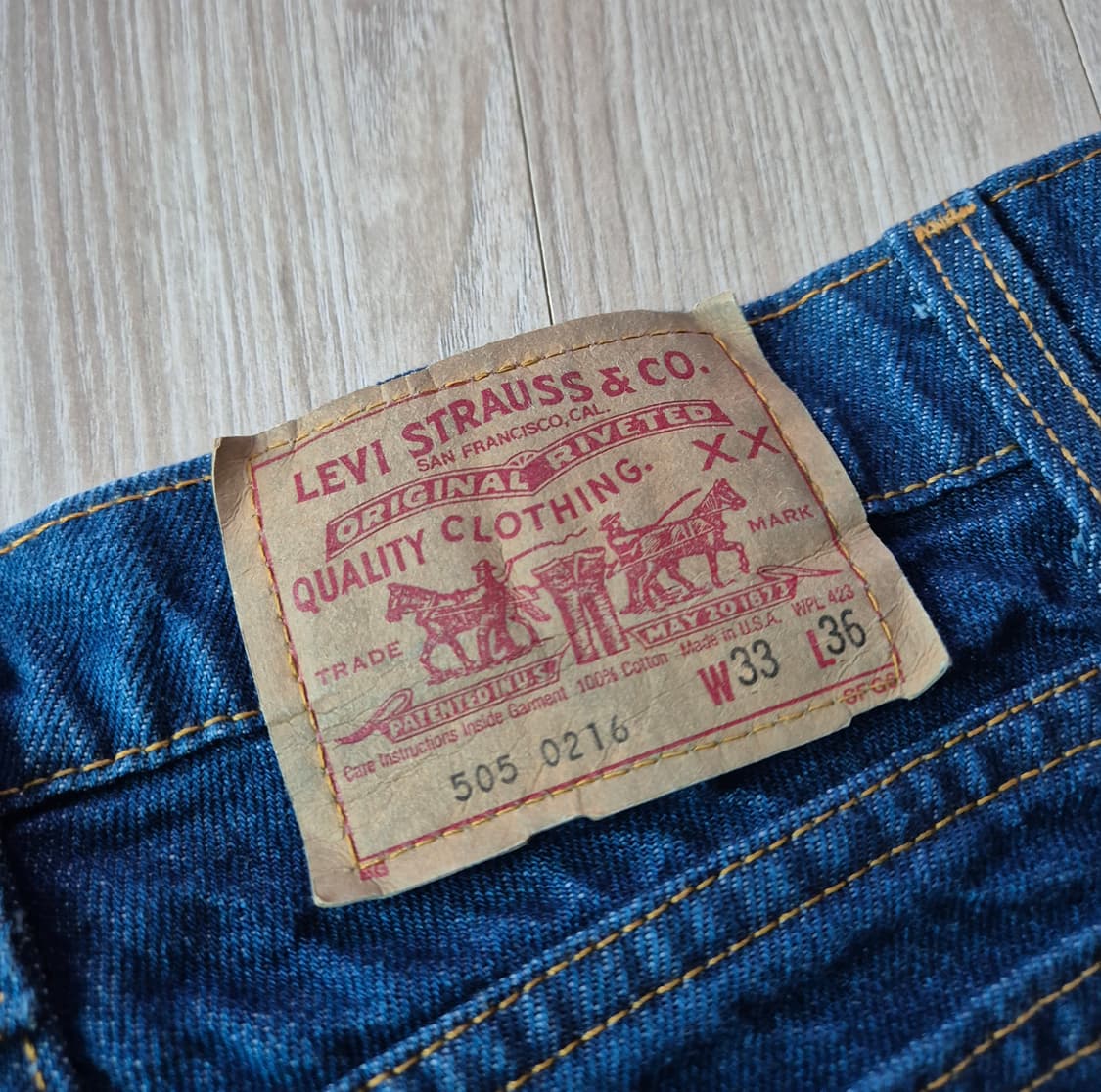 1997 USA Levi's 505-0216 인디고 (33x36) 상품이미지7