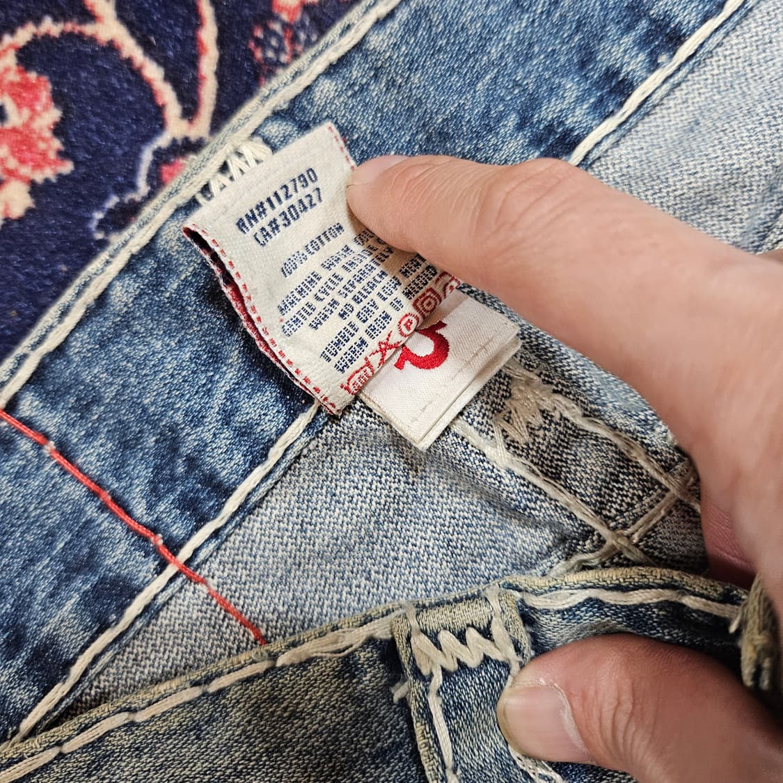 트루릴리젼 조이 슈퍼티 빈티지 y2k 부츠컷 데님팬츠 30size 상품이미지9