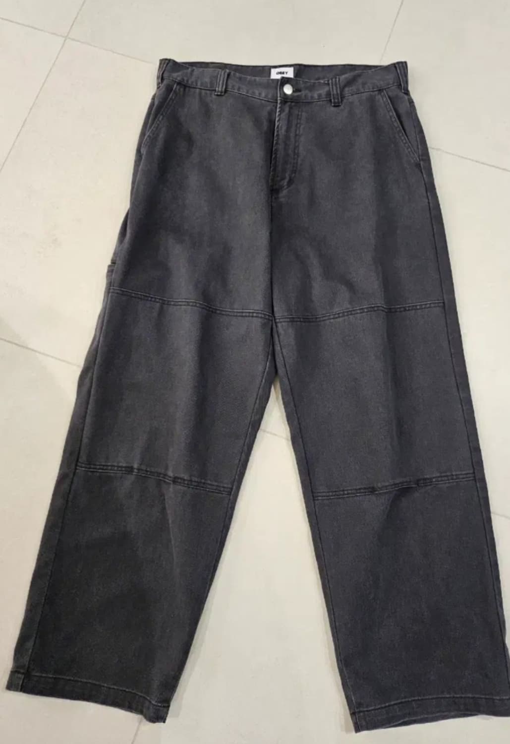 오베이 더블니 워커 데님 페이드 블랙 34size 상품이미지2