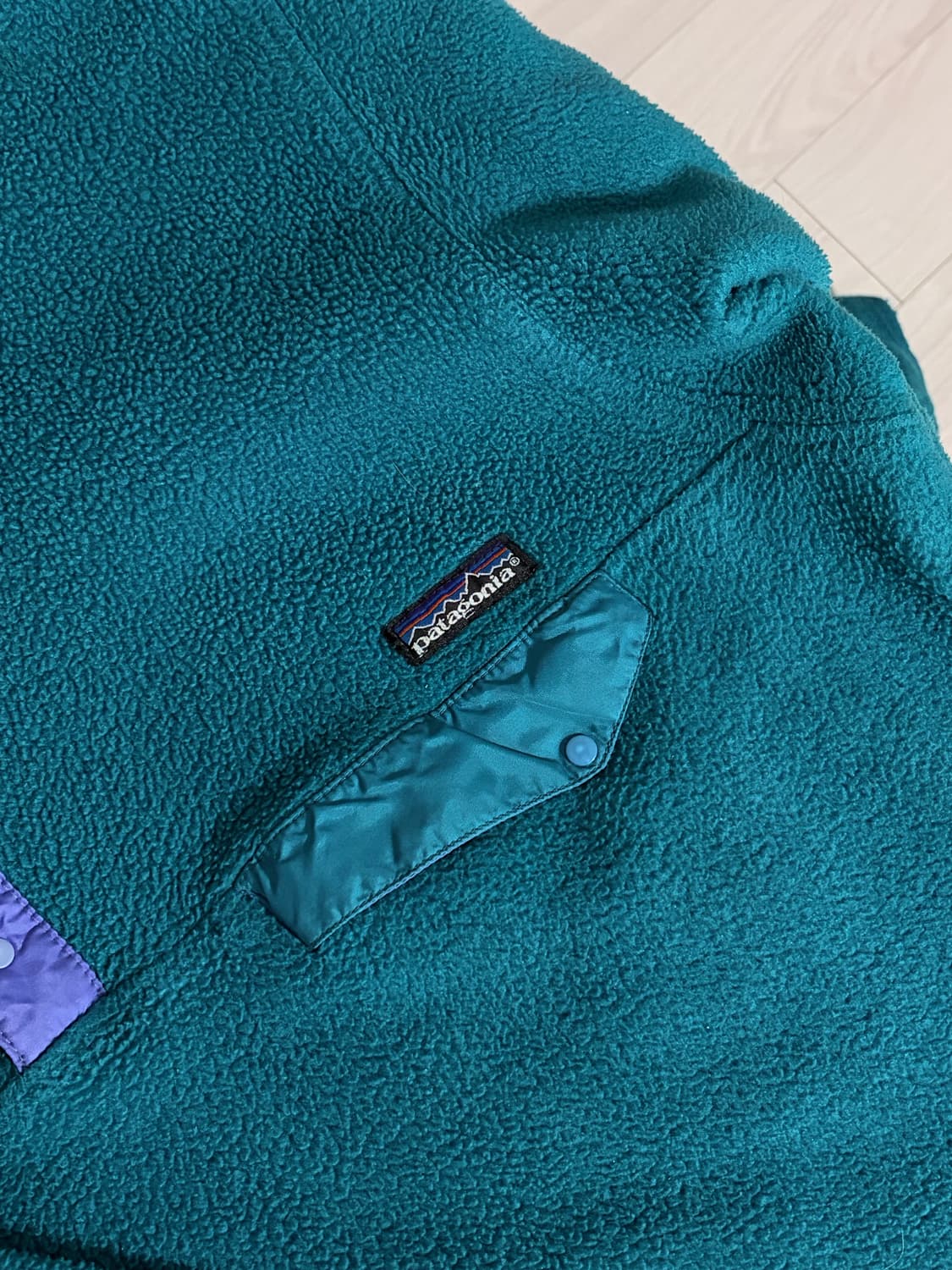 파타고니아 신칠라 80s usa 틸그린 퍼플 상품이미지2