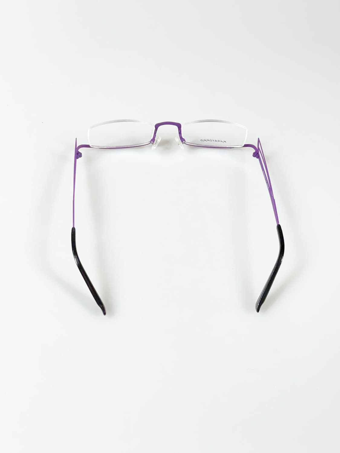 90s KARAYOKKO 와이드 스퀘어 언더림 빈티지 안경 상품이미지5