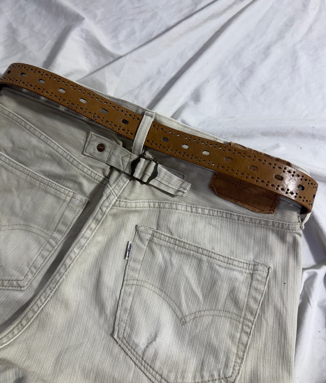 빈티지 펀칭 레더 벨트 상품이미지2