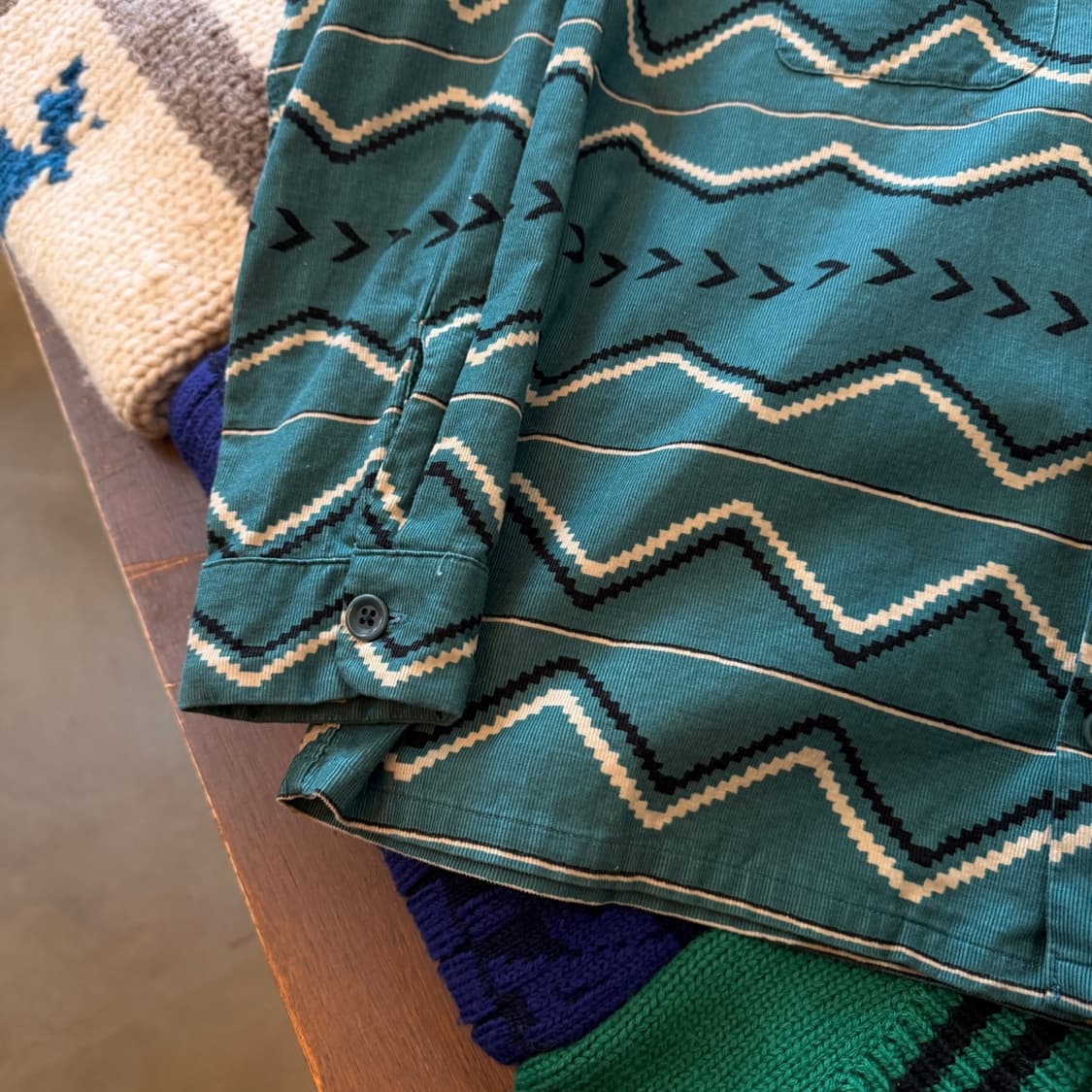 라디올 made in japan 코듀로이 에스닉 셔츠 상품이미지2