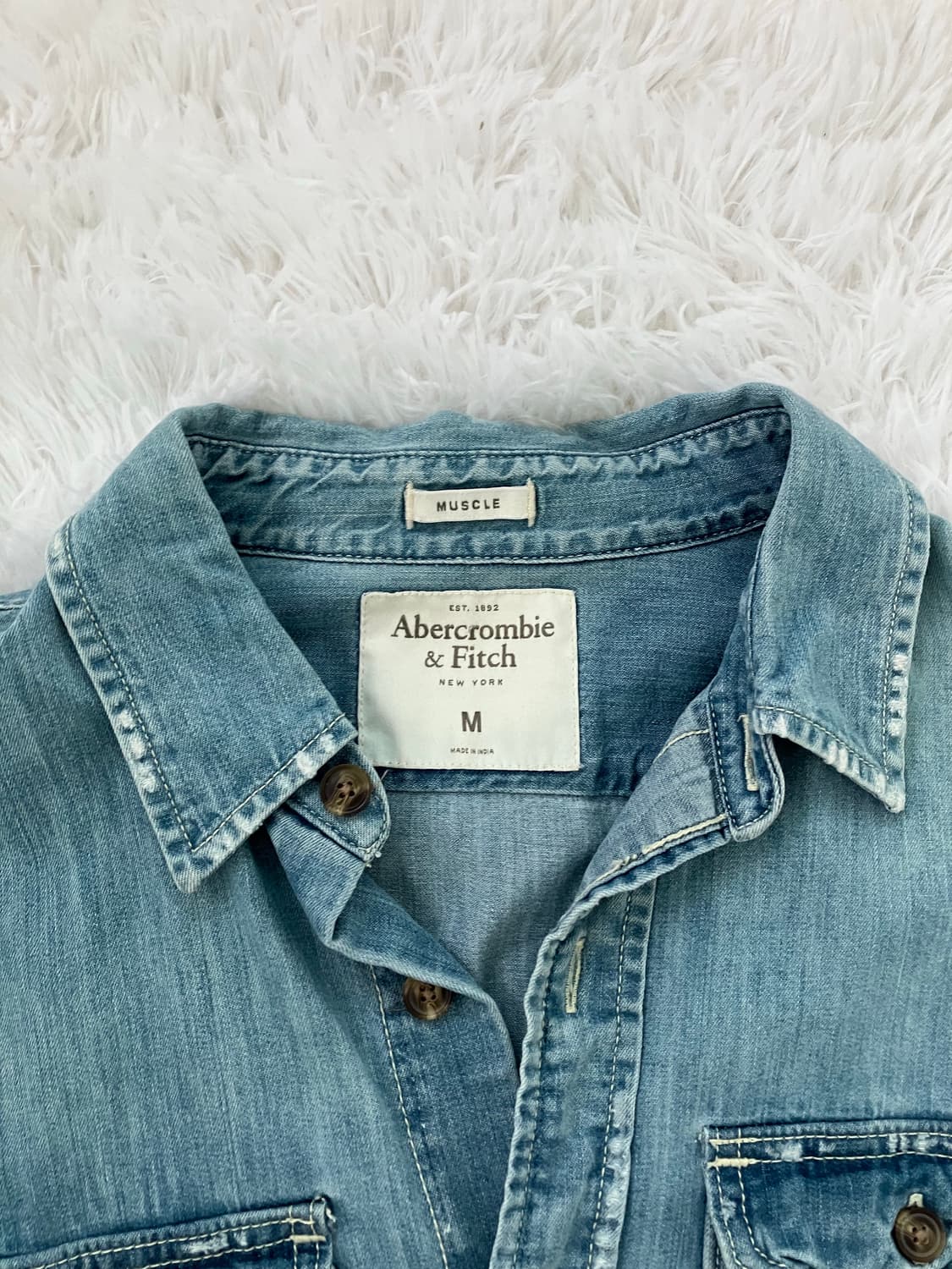 빈티지 아베 크롬비 데님 셔츠 y2k 스트릿 갸루 펑키 일본빈티지587  상품이미지3