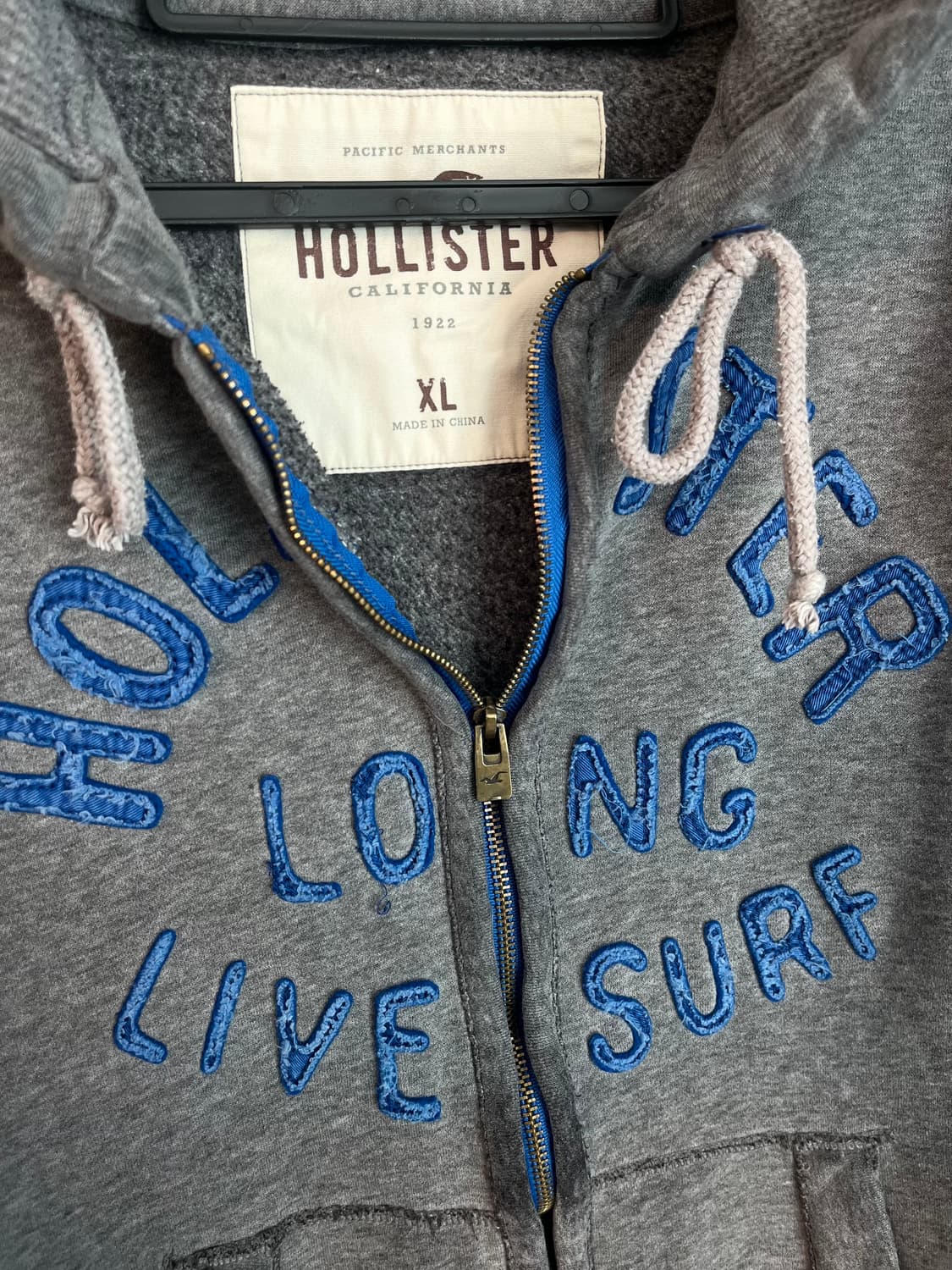 홀리스터 스펠로고 후드집업 그레이 [XL] 상품이미지4