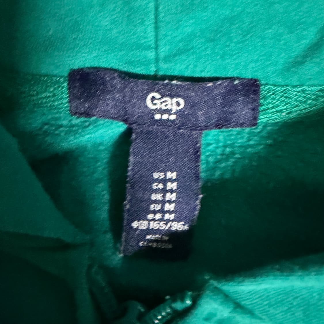 갭 청록 후드집업 m 상품이미지3