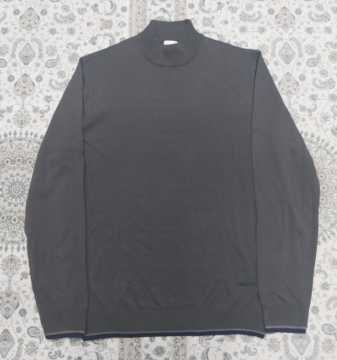 헨리코튼 그레이 모크넥 니트 105 상품이미지1