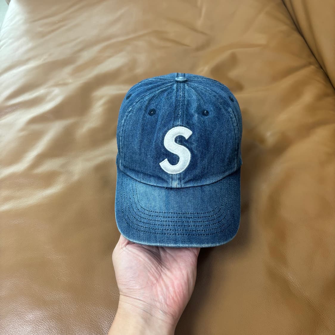 Supreme 슈프림 케블라 인디고 데님 S로고 6패널 볼캡 모자 상품이미지2