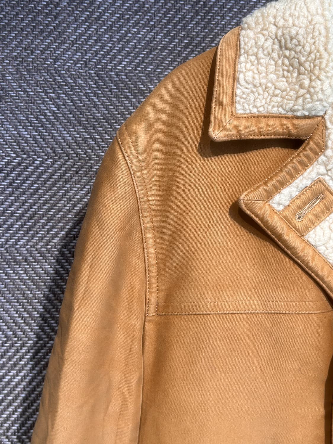 70s 반잭 셰얼링 더블 덱자켓 코트 VAN JAC 상품이미지6