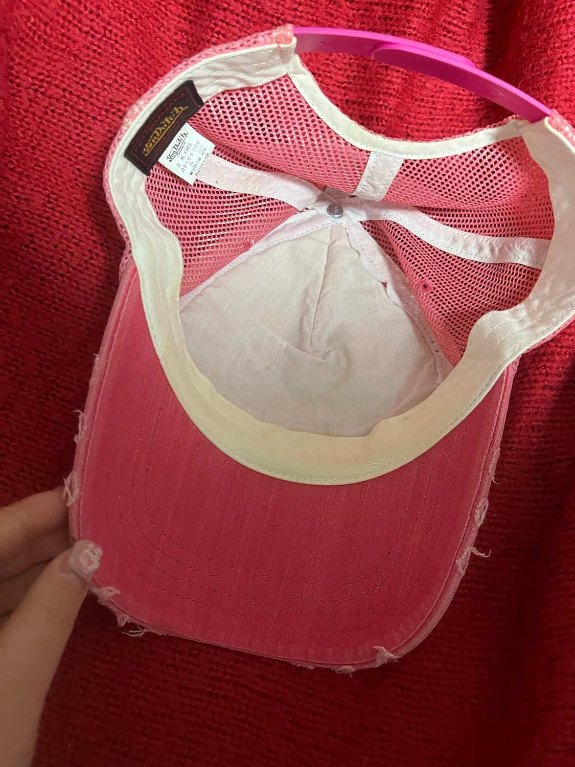 빈티지 본더치 핑크 매쉬캡 상품이미지4