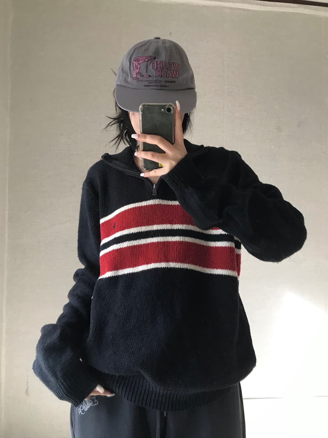 폴로 니트 반집업 상품이미지1