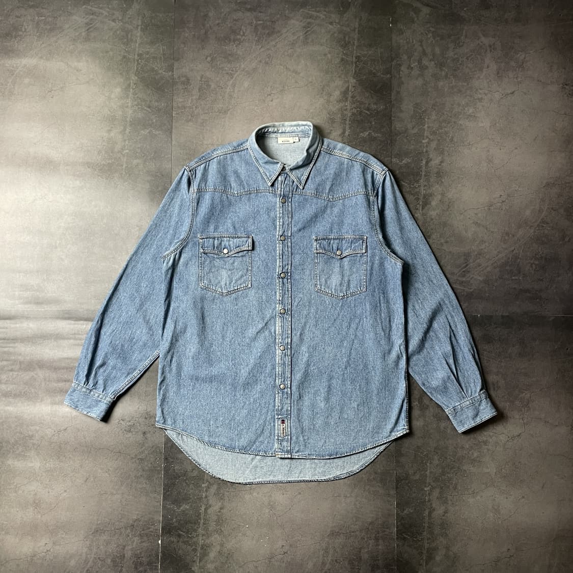 KIABI 키아비 빈티지 코튼 데님 웨스턴 셔츠 A00628 상품이미지1