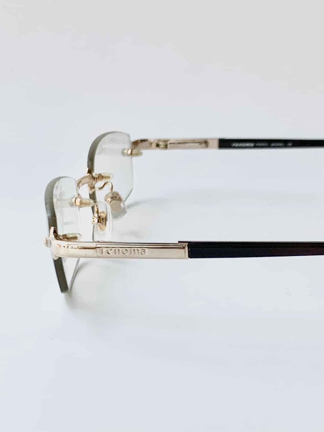 [픽키-608] Renoma 골드 무테 안경 스퀘어 클래식 사각 프레임 상품이미지4