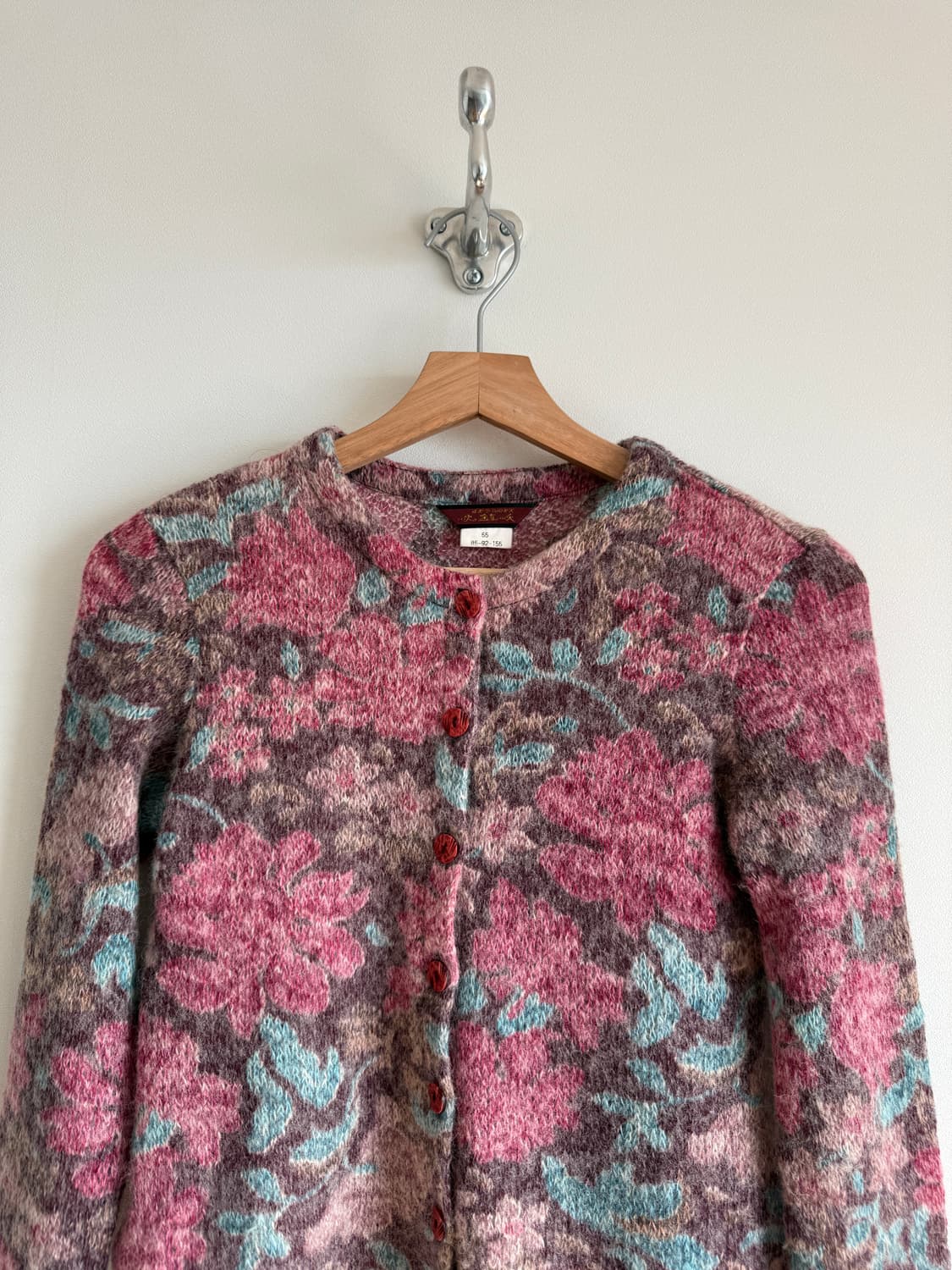 Pre owned 울 블렌드 플라워 가디건 상품이미지2