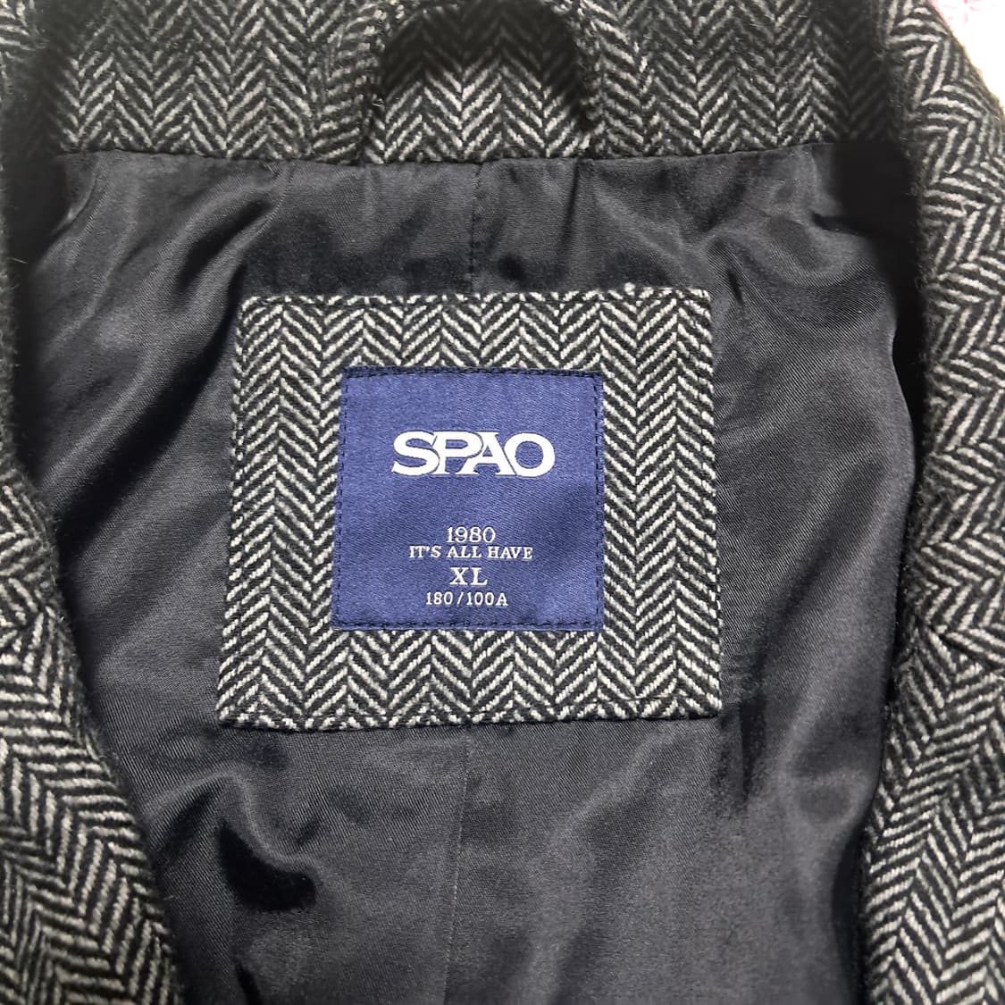 스파오 남성 헤링본 코트 롱자켓 XL 상품이미지6