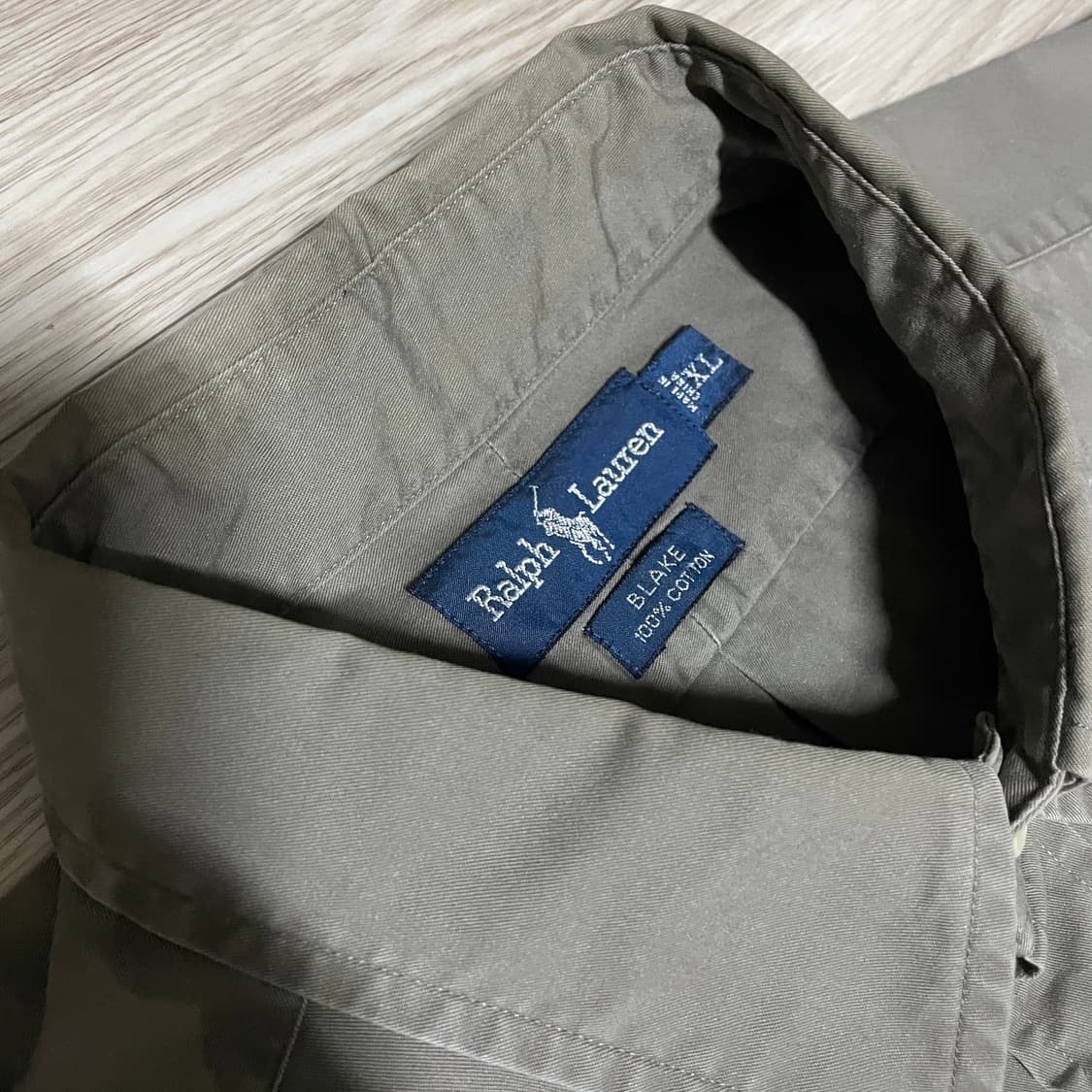 폴로 랄프로렌 카키 셔츠 XL 상품이미지3