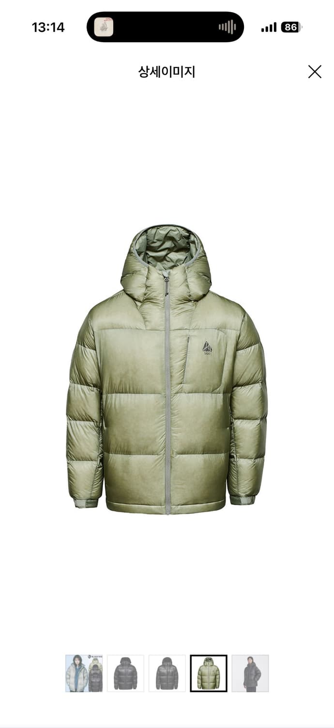 블랙야크 C 공용 퀄티드 다운 자켓 카키 95 상품이미지2