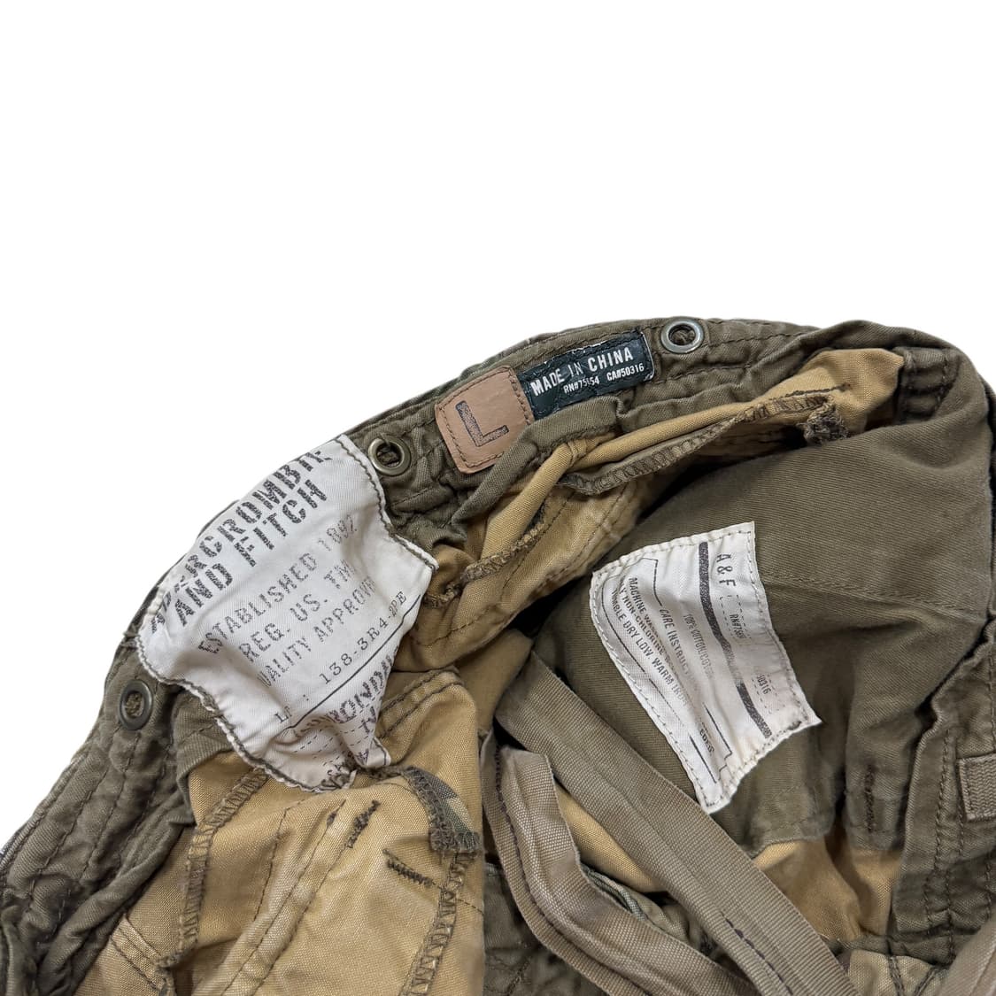 아베크롬비 빈티지 Y2K 밀리터리 카모 카고팬츠 바지 L 상품이미지4