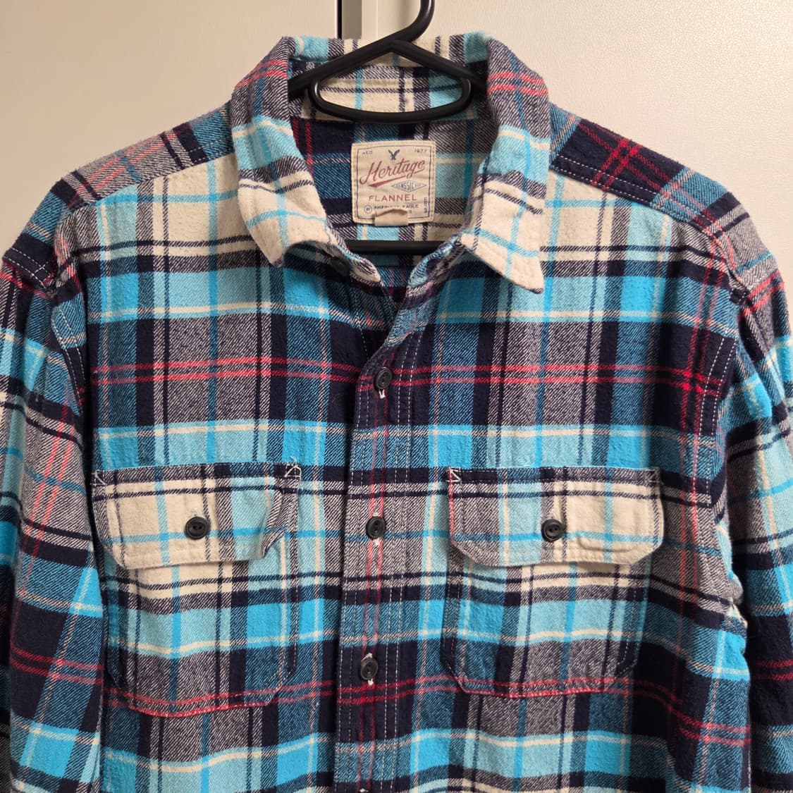 American Eagle 헤리티지 플란넬 체크 셔츠 L(100) 상품이미지2