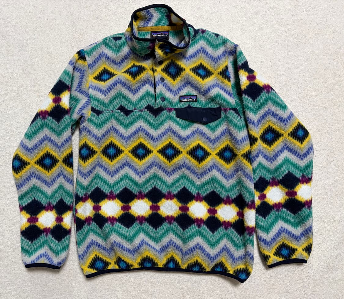[S]파타고니아 우먼스 신칠라 라이트웨이트 스냅티 플리스 (아즈텍 패턴) 상품이미지1