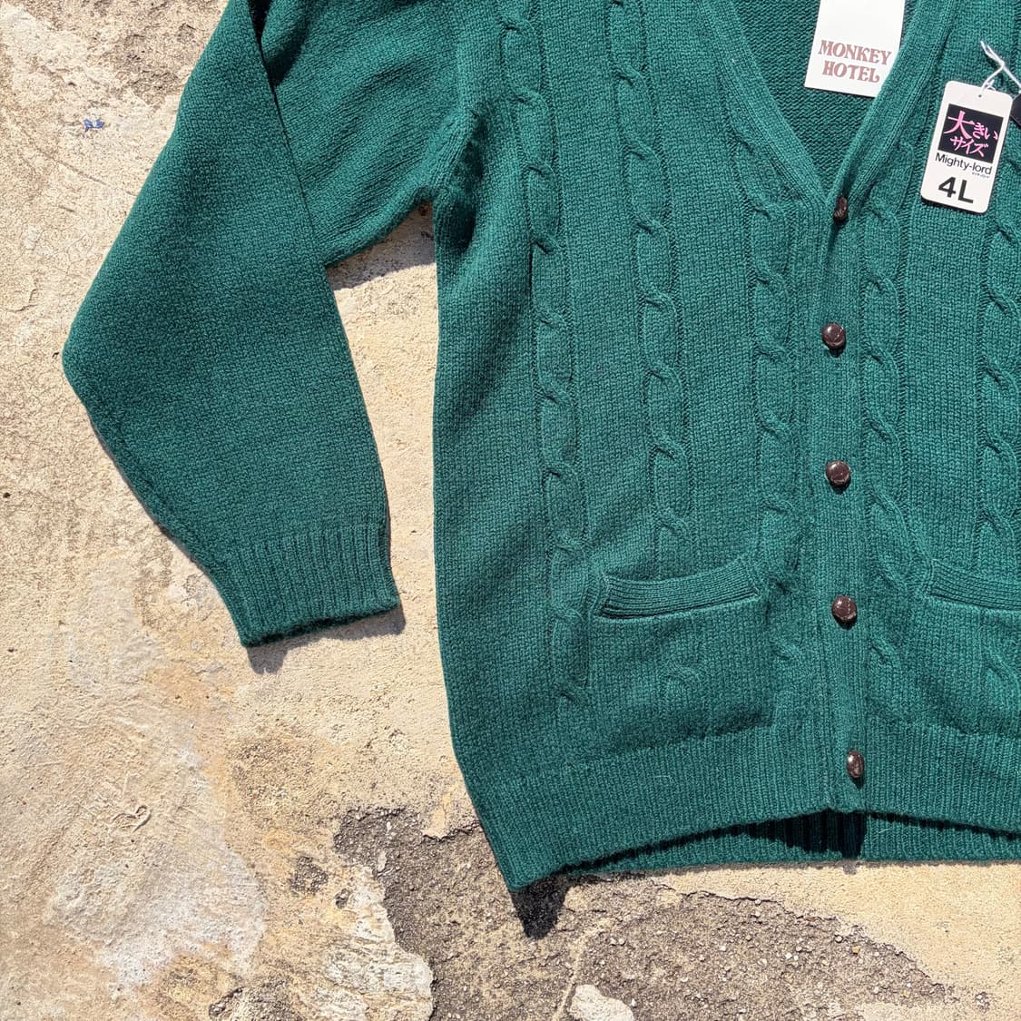 Mighty-Iord 빈티지 울 스웨터 가디건 L 상품이미지3