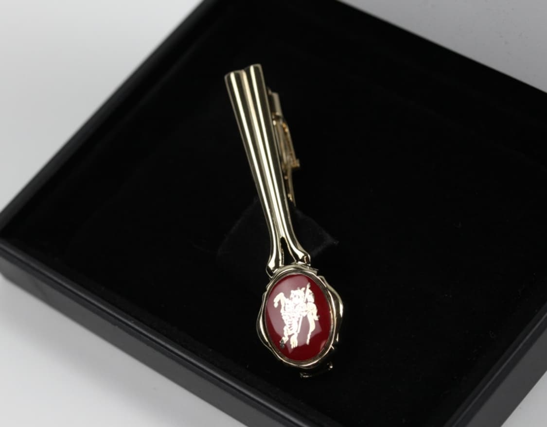 버버리 A등급 5cm 실버925 은 남자 명품 넥타이핀 상품이미지1