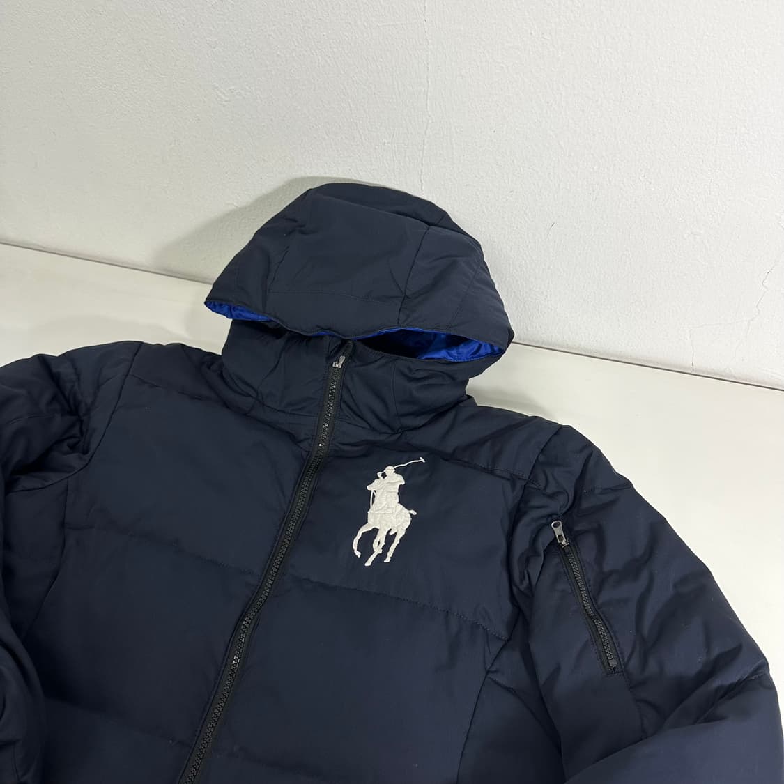 우먼L 폴로 랄프로렌 네이비 빅포니 덕다운 패딩 상품이미지1