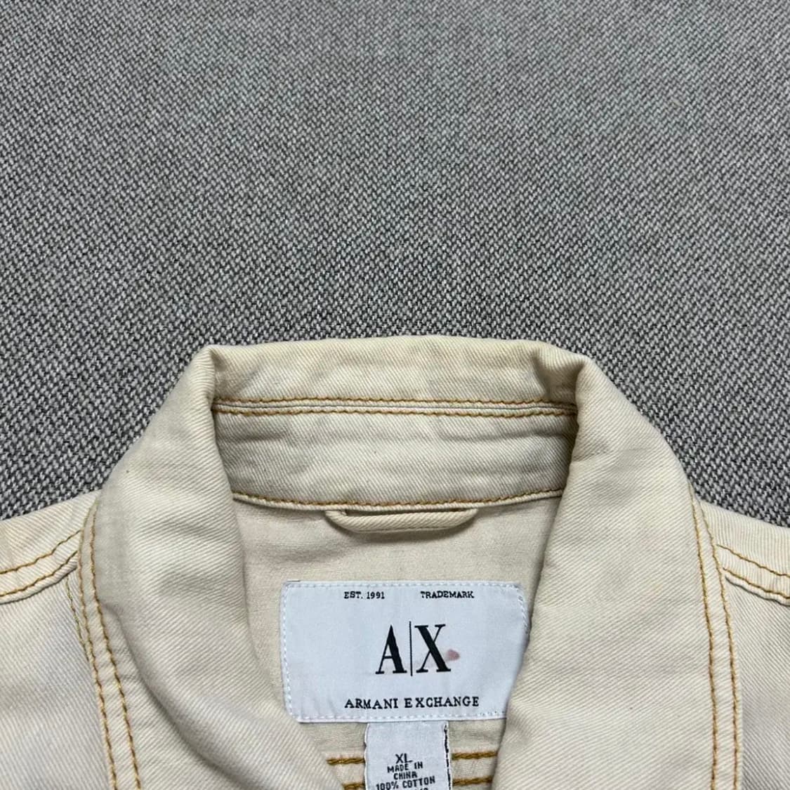 아르마니 아이보리 빈티지 트러커자켓(XL) 상품이미지8