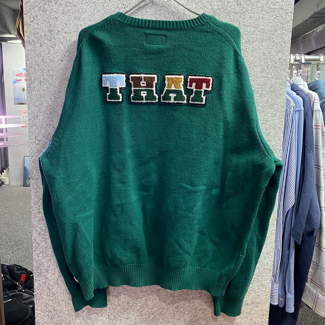 디스이즈네버댓 빅로고 그린 니트 맨투맨 B4014 상품이미지6